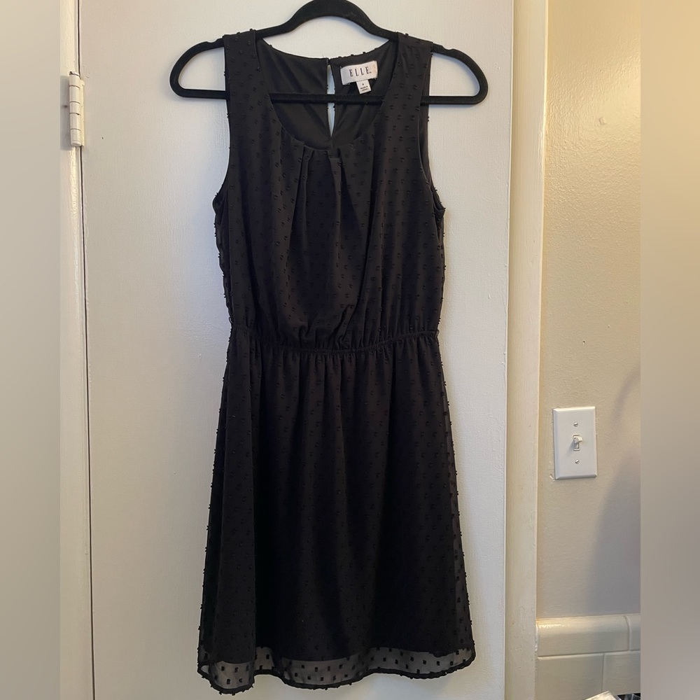 Black chiffon dress